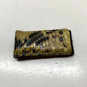Faux snake skin money clip magnetic
